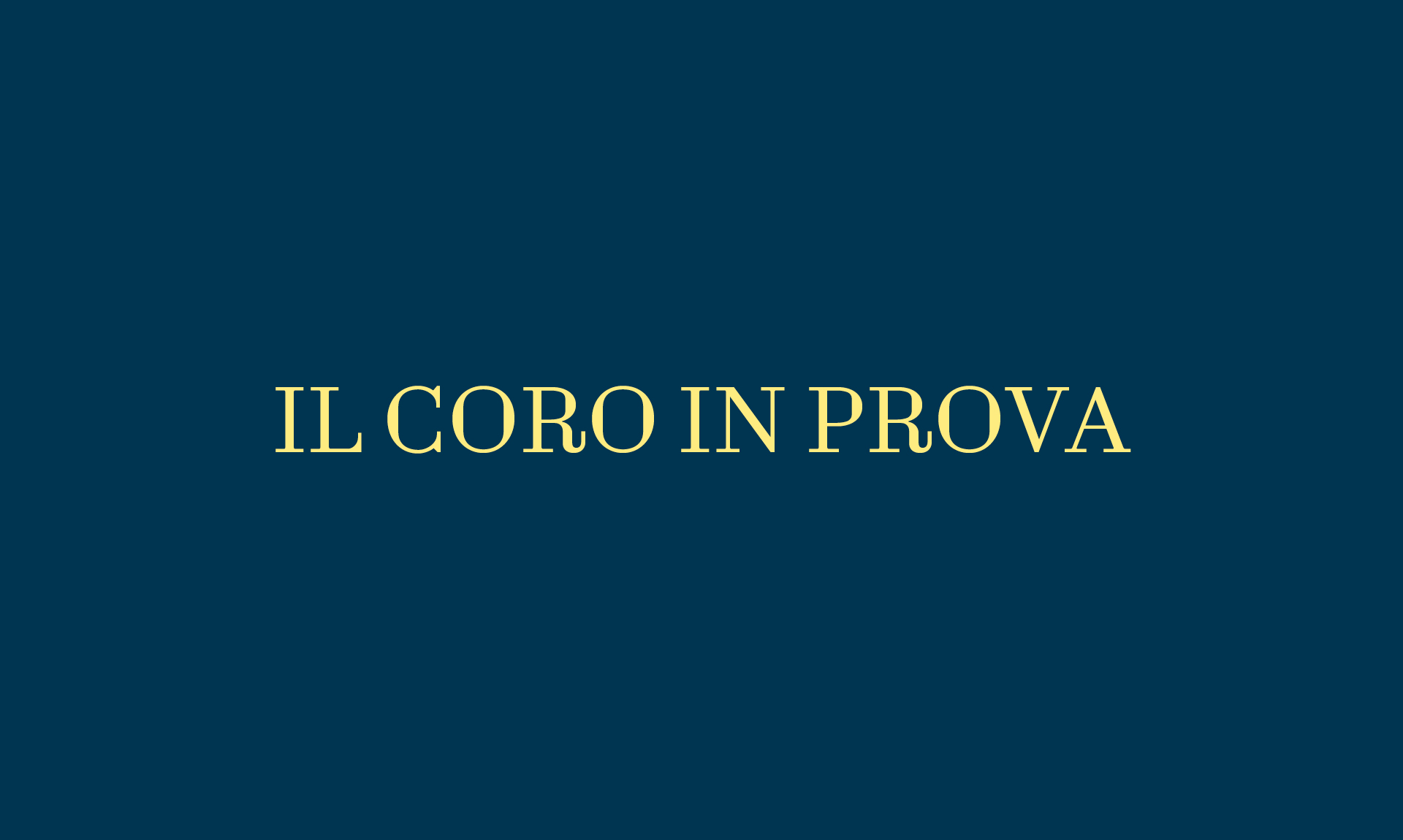 Il coro in prova